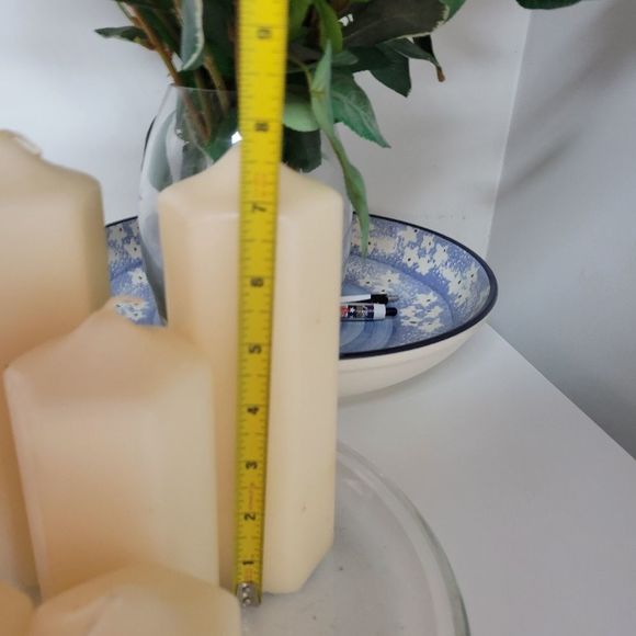 CANDLE LITE CANDLES HUGE SET WITH LARGE 11" CANDLE DISH. NEVER USED W/ lighter - Picture 5 of 10